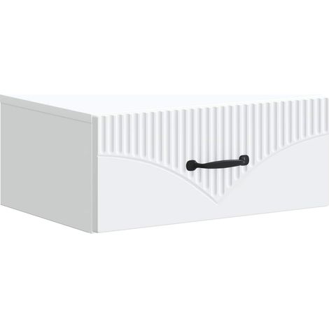 vidaXL Cabinet de chevet mural avec tiroir Blanc 49 x 34,5 x 20 cm (1/5)