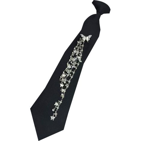 Elegante cravatta con frange a cascata di farfalle, 28 cm