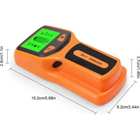 5-in-1 Balkensucher mit Wandscanner und hochauflösendem LCD-Bildschirm zur Erkennung gelber Metallbalken in elektrischen Holzleitungen. (1/5)