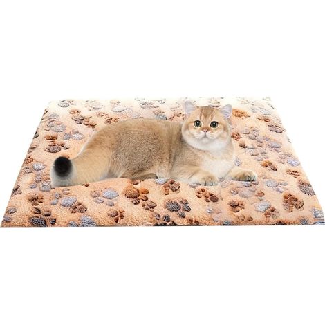 Self Warming Cat Bed Pet Thermal Blanket with Claw Print Pattern