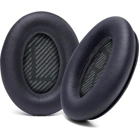 Coussinets de Remplacement pour Casque - AQSACOKIYA - Bose QuietComfort 35 (QC35) Quiet Comfort 35 II (QC35 II) - Noir (1/4)