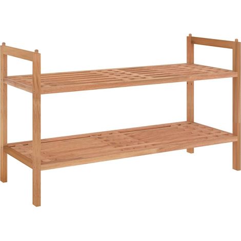 Armoire à Chaussures, Meuble Étagère de Rangement, 69x27x41 cm Bois massif de noyer OIB5087E (1/5)