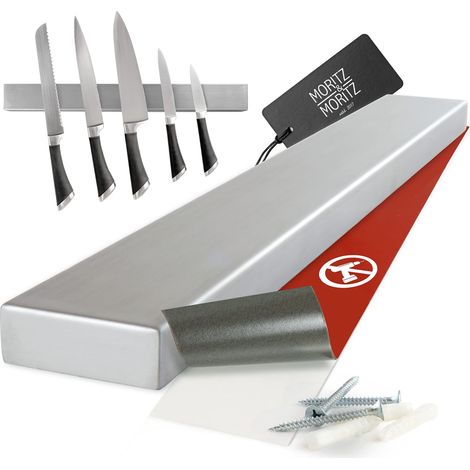 barre magnétique pour couteaux - rail universel, Acier inoxydable 40 cm - Ranger les couteaux ustensiles de cuisine, et outils - aimant pour couteaux de cuisine (1/5)