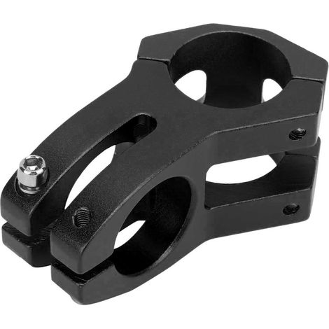 LUNJE 31,8 x 45 mm Mountainbike-Vorbau, hohler Aluminium-Vorbau, kurzer Riser, schwarz (1/5)