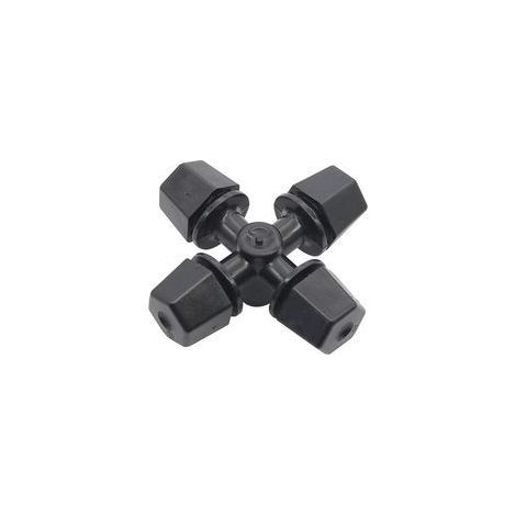 Arrosage de pelouse et de jardin : 100 buses de pulvérisation croisées de 6 mm pour la création de brumisateur et la production de brouillard d'eau. Outils et équipements de jardinage (couleur : noir) (1/4)