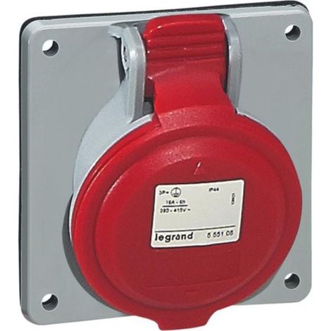 Presa fissa a interassi unificati P17 IP44 32A - 380V - 415V - 3P+N+T