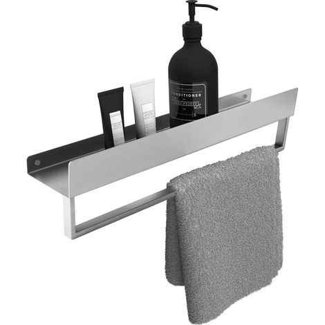 MENSOLA DA BAGNO REA SF01-450 45CM BRUSH STEEL (1/5)