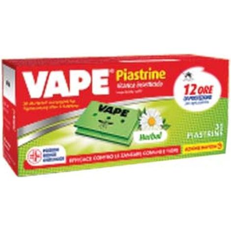 Piastrina per elettroemanatori zanzare comuni e tigre herbal - in confez. da pz.30 - 12 pz