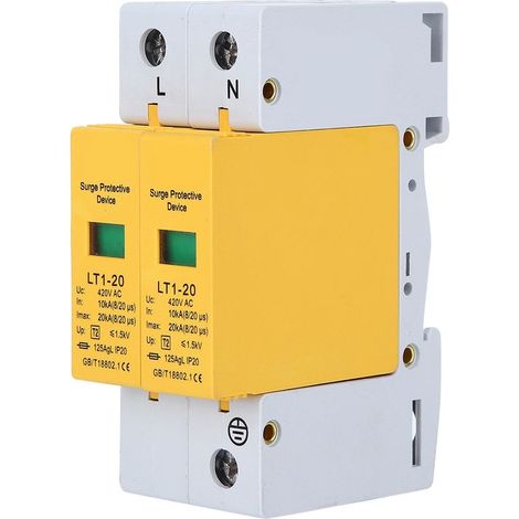 Dispositivi modulari di protezione contro i fulmini, modulo giallo 2P LT120 20ka, dispositivo di protezione contro le sovratensioni (1/5)