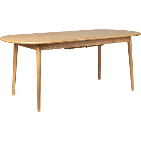 Table à manger ovale extensible 185/240x90x76 cm décor naturel - LYN (1/5)