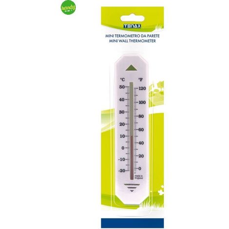 Mini termometro Tenax bianco da parete