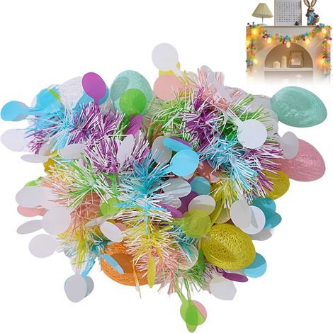 Guirlande De Pâques - Œufs Métalliques Avec Décor Papillon Printanier - Pour Arbre Et Décoration Intérieure - 1 Pièce (1/5)