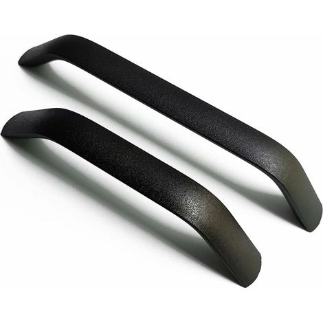 Juego de 2 tiradores para muebles, tiradores y pomos para cajones de cocina, armarios, cajones y dormitorios, distancia entre ejes de 160 mm, color negro. (1/5)