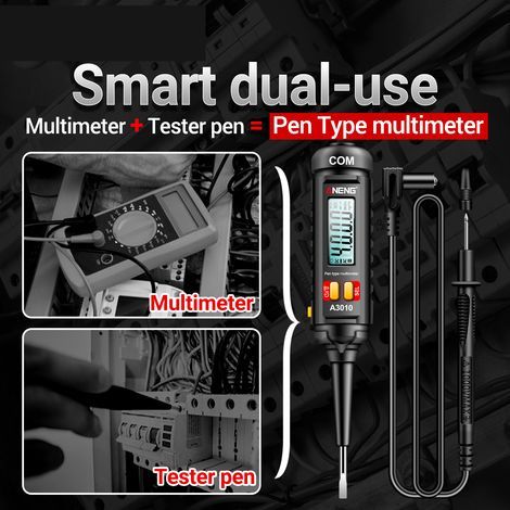 ANENG A3010 4000 Count Pen Type Multimeter True-RMS Backlit Digital Multimeter Auto Range Tester LCD Electrician's Tools (1/5)