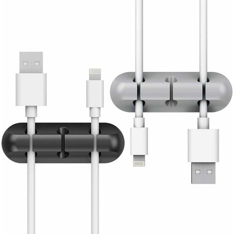Set di 2 fascette per cavi - Organizzatore di cavi, gestione dei cavi, sistema di fissaggio per cavi da 6 mm - AquaForge (1/5)