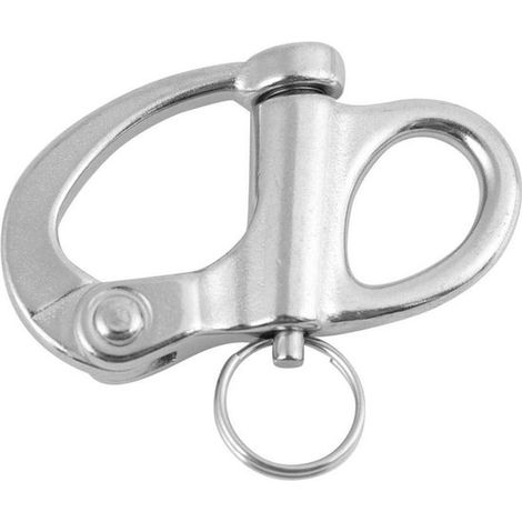 Fascetta a scatto in acciaio inox con anello rotondo per barche, camion, roulotte e rimorchi, chiusura 10 x 35 mm (1/5)