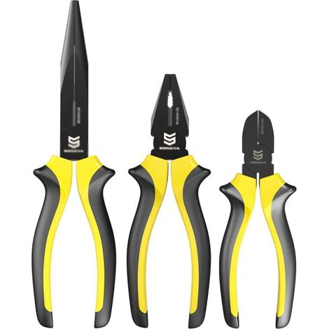 Pince coupante diagonale, 3 pièces, 170mm/200mm, pour câbles (1/4)