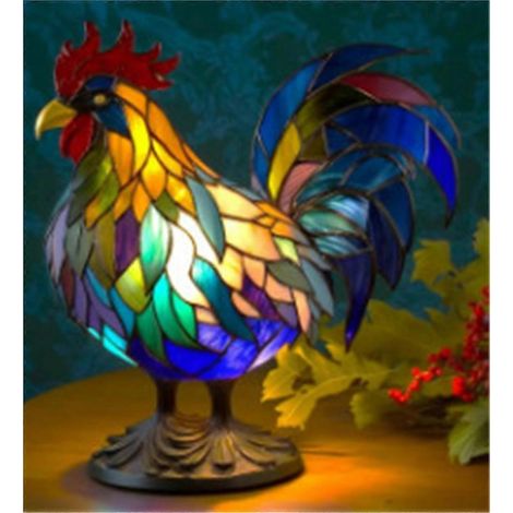 Bunte Tier-Tischlampe, Nachtlicht aus Kunstharz, Tier-Schreibtischlampe