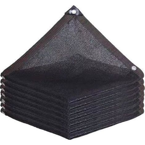 Schattennetz für Garten - 2x2m - Schwarz - UV-Schutz - Atmungsaktive Plane mit Ösen - Sonnenschutz