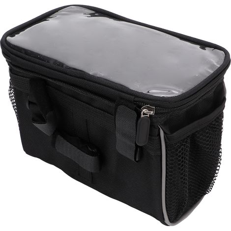 Schwarze Fahrradlenkertasche, Frontkorb für Schlauch, Outdoor-Mountainbike-Fahrradtasche (1/5)