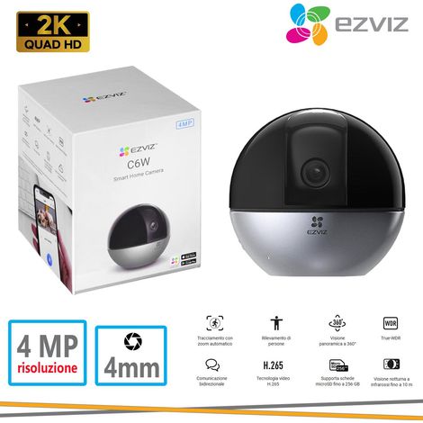TELECAMERA PT DA INTERNO 2MP WI-FI 2.4 GHZ + ETHERNET EZVIZ (1/10)