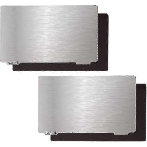 Compatible avec les imprimantes 3D à résine SLA LCD Mars 2/Mars 2 Pro/4, cette double plateforme d'impression flexible en acier avec base magnétique mesure 140 x 84 mm. (1/5)