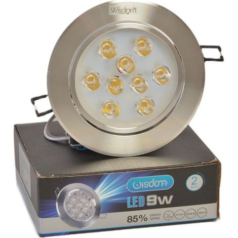 Trade Shop - Foco Led Orientable Empotrable Soft Wisdom 9w Luz Cálida Y Fría Placa De Yeso -