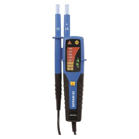 Détecteur de tension 690V c.c. max CAT IV – Testeur avec protection IP2X – Conforme EN61243-3 – Pour professionnels – Sefram (1/2)