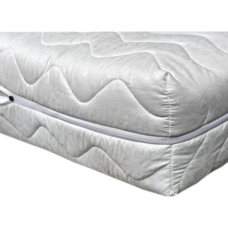 Housse de matelas matelassée 160x200 avec fermeture éclair et protège-motif (1/5)