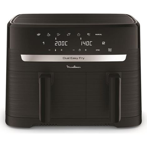 Moulinex Dual Easy Fry EZ901N Heißluftfritteuse Schwarz