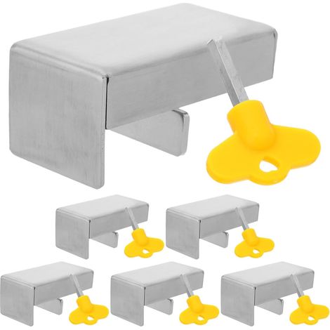Lot de 6 Verrous de Fenêtre Coulissants en Acier Inoxydable, Limiteurs d'Ouverture pour Fenêtres Battantes et Coulissantes, Accessoires de Sécurité Résistants aux Intempéries pour