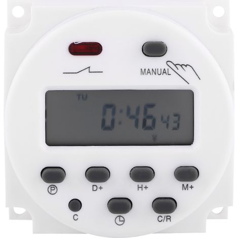 Microcomputer LCD Digital Programmable Electronic Relay Switch Timer (24VAC/DC)