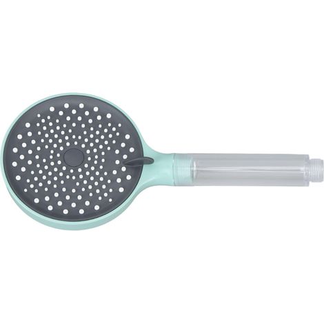 Soffione doccia in ABS – verde – 3 funzioni – sfere filtranti – tubo flessibile comodo – manutenzione