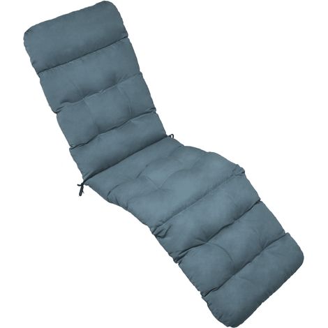 Bequeme Liegenauflage Deckchair, 200x50x8 cm, Taubenblau