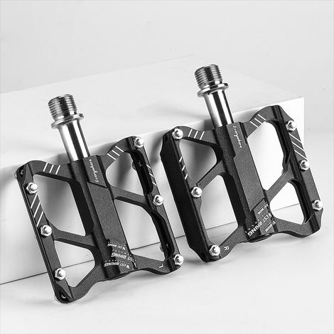 Pédales de vélo ultralégères en alliage d'aluminium, 3 roulements, antidérapantes, étanches, plates et larges, accessoires de Cycle (1/5)
