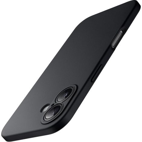 Coque fine mate pour iPhone 16 6,1 pouces, protection caméra, TPU souple (1/5)