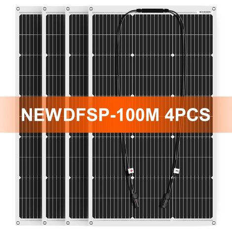 Panneaux solaires flexibles monocallins étanches, 18V, 400W, panneaux solaires étanches, camping, montres, charge domestique 12V (1/5)