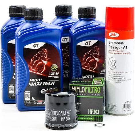Kit Entretien Vidange Standard pour HONDA CB 500 de 1994 à 2003 - ELF  MOTO 4 MAXI TECH 10w30 4L