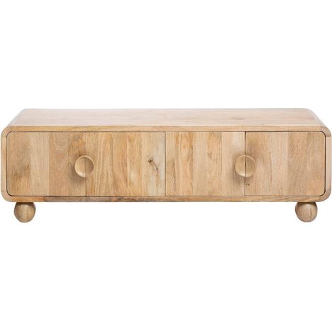 Made In Meubles – Meuble TV en bois de manguier – Design contemporain – Dimensions 150x40x46 cm – Espace généreux pour appareils audio/visuels (1/5)
