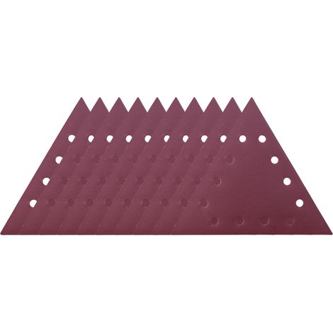 Scheppach Lot de 10 abrasifs triangulaires 280mm Grain 180 Accessoire Consommable pour ponceuses murs et plafonds
