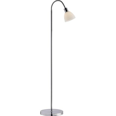 Lámpara de pie Nordlux Ray cromada 155 cm metal elegante