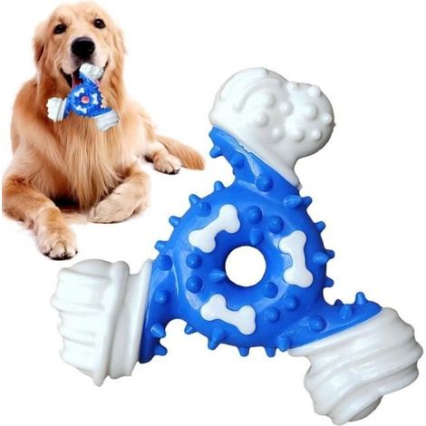 Jouet à mâcher portable pour chien, jouets à mordiller pour chien, triangulaire, multifonctionnel, meulage des dents (1/4)