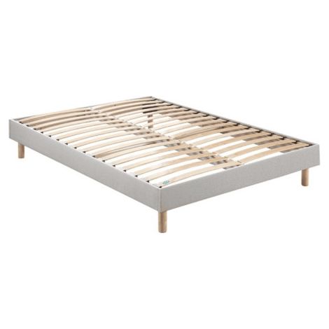 Sommier en kit déco sable blanc - Merinos 140x190 (1/5)