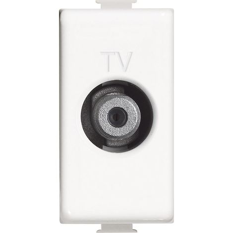 Bticino Matix - Prise coaxiale SAT connecteur type F 1M blanc 1M - AM5202F