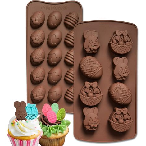 2 Pièces Moule Chocolat Silicone, Antiadhésif, Résistant Chaud Froid, Pour Pâtisserie Maison Et Cires (1/5)