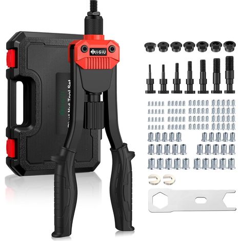 13 in Riveter Nut Gun with 110 Riveter Nuts (1/5)