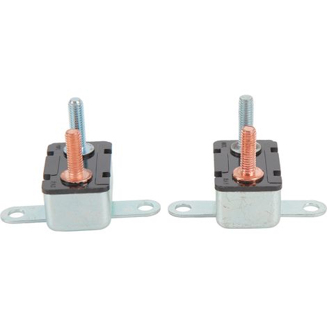 Lot de 2 disjoncteurs à réarmement automatique en alliage d'aluminium, protection contre les surcharges, pour voiture et bateau, 12 V/24 V, 30 A (1/5)