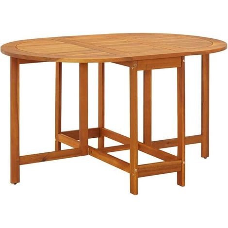 Table de jardin, 130 x 90 x 72 cm, en bois d'acacia massif (1/5)