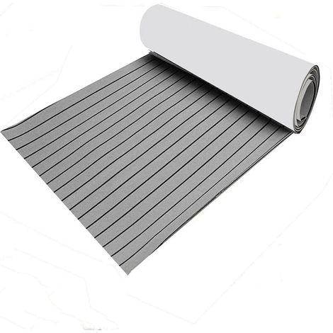 Revêtement de sol pour bateaux - Autocollant - Tapis de sol antidérapant - Pour yacht, pont de bateau, kayak, piscine - 240 x 90 cm