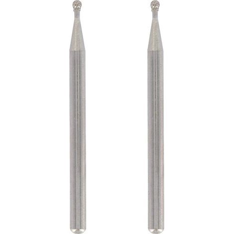 Lot de 2 pointes Diamant, Bout rond, Diamètre de travail 2mm pour Gravure et Sculpture dans le Verre, Miroir, Céramique avec Outil Multiusage (1/4)